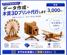 木質3Dプリント代行します イメージ1