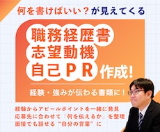 履歴書・職務経歴書・自己PR・志望動機を作成します 何を書くかから一緒に整理｜経験・強みを伝わる言葉にします