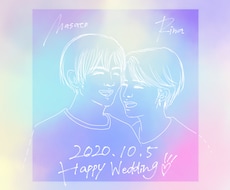 シンプルでお洒落なウェルカムボード描きます♡ます イメージ1