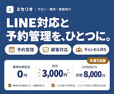 LINE連携の予約・顧客管理を月額で保守します イメージ1