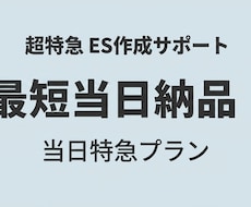 最短当日納品！ES・志望動機を超特急で作成します イメージ1