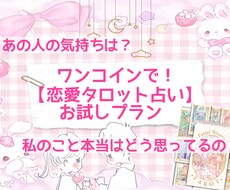 お試しプラン！お手頃な価格で恋愛について占います イメージ1