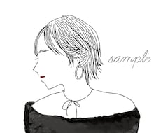 インスタ等で使えるおしゃれ繊細線画アイコン描きます 小物orカラーいずれか1点まで無料♪商用利用可◎