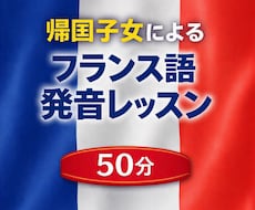 帰国子女がフランス語の発音を教えます 【50分レッスン】より活きた発音を教えます