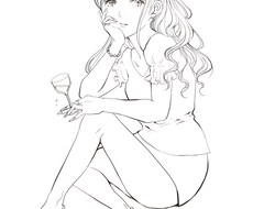 イラストの下描きから線画のペン入れをさせて頂きます ペン入れが苦手な方、お手伝いさせてください♡