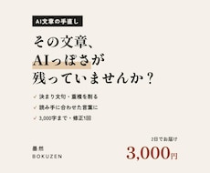 AIで書いた文章を、人の言葉に整えます イメージ1