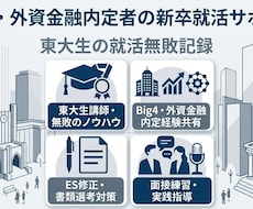 Big4・外資金融内定者が新卒就活をサポートします イメージ1