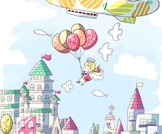 絵本のような、ゆるふわおしゃれイラストを描きます おしゃれでゆるい、気持ちが和らぐ一枚をプロがお描きします！