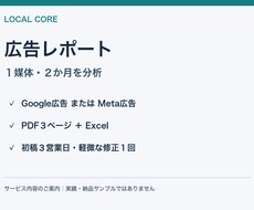 広告の数字を分析し改善レポートを作ります イメージ1