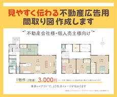 見やすく伝わる間取り図を丁寧に作成いたします イメージ1