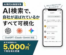 AIで自社が推薦されるか実測します 3つのAI横断で、自社の引用状況を実測レポート化します
