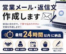 営業メール・返信文を丁寧に作成しますます 営業・謝罪・催促・お断りなど幅広く対応