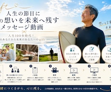 還暦や定年の節目に！メッセージ動画を撮影致します イメージ1
