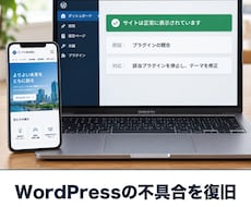 WordPressの不具合の原因を調べて直します イメージ1