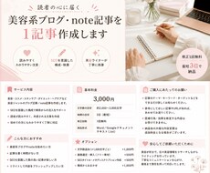 美容系ブログ・note記事を読みやすく作成します イメージ1