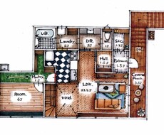 即レス◎現役パース屋が手描きの間取り図を作成します 現役不動産屋IC×パース屋が販売活動をサポートします。