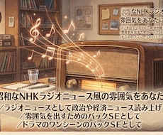 昭和なNHKラジオニュース風の雰囲気を作れます イメージ1