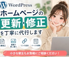 WordPressの更新・修正を丁寧に代行します イメージ1