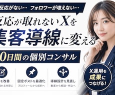Xを90日間個別コンサルします 初心者OK｜あなたに合った伸びるX運用を一緒に作ります