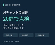 ECのAIチャットを20問で点検します イメージ1
