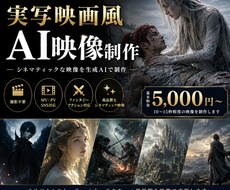 撮影なしで実写映画風AI映像を制作します イメージ1