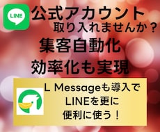 LINE公式アカウント作成もエルメの導入もやります イメージ1
