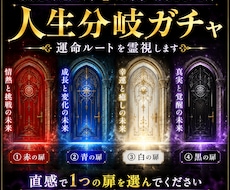 人生分岐ガチャ　運命ルートを霊視します 直感で選んだ扉の先にある運命を読み解きます。