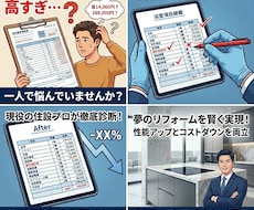リフォーム見積書安くできるかチェックします メーカー直の知識で、総額を数十万円減額します！