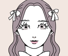 まつげパッチリな女の子のアイコン描きます イメージ1