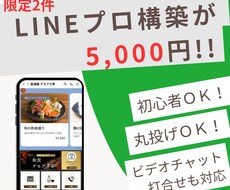 LINE公式アカウントの構築をします 丸投げOK！LINE認定資格プロ構築！