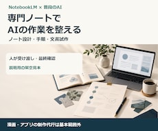 専門ノートとAIの壁打ち・作業手順を設計します LPの企画メモなど、根拠と確認点を残した文書試作1点へ