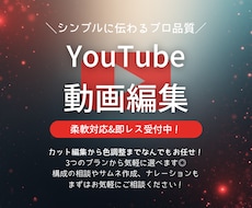 シンプルに伝わるプロ品質！動画編集承ります お陰様で大好評！ジャンルに合わせて柔軟に対応します！