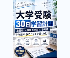 大学受験の30日学習計画を作成します イメージ1