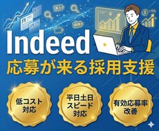 初回1ヶ月間◎【Indeed】で採用支援します ✅応募が来ないを終わらせる｜立上げ×運用×改善まで一気通貫