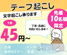先着10名！テープ起こし・文字起こし承ります イメージ1