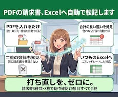 PDFの表をExcelへ自動転記します イメージ1