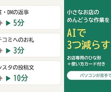 お店のめんどうな作業をAIで3つ減らします イメージ1