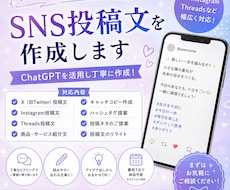 SNS投稿文を作成しますます イメージ1