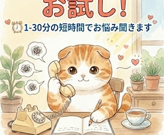 お試し！1-30分の短時間でお悩み聞きます イメージ1