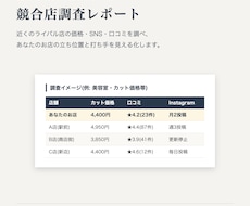 あなたのお店のライバル店を調査レポートにします イメージ1