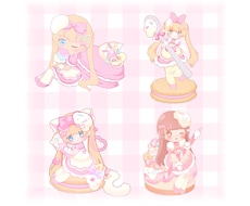 商用利用可！可愛い主線なしイラスト作成します ファンシー&可愛い！グッズやアクキーにおすすめです♪