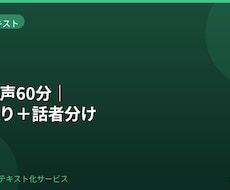 会議60分｜ケバ＋話者分け｜Word納品します イメージ1