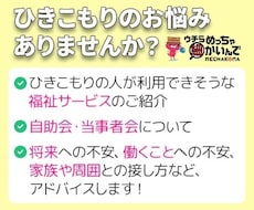 ひきこもりのお悩みにお答えいたします イメージ1