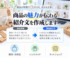 商品の魅力が伝わる紹介文・説明文を作成します イメージ1
