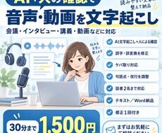 AI＋人の確認で音声・動画を文字起こしします イメージ1