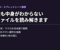 誰も分からないExcelの中身を解読します イメージ1