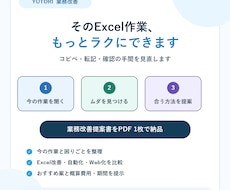 面倒なExcel作業を整理し、改善方法を提案します イメージ1