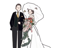 お写真をもとにカップルの似顔絵を描きます イメージ1