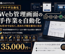 Web管理画面の手作業を自動化します AI任せではなく、決めた手順をPythonで確実に実行