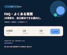 FAQ・よくある質問10項目を分かりやすく作ります 問い合わせ前に自己解決できる案内文へ整えます